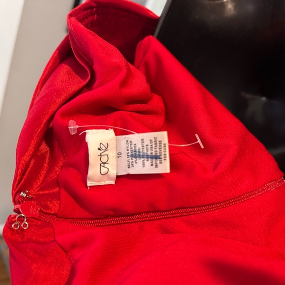 Cache Ruched Red Evening Dress - Picture 4 of 5